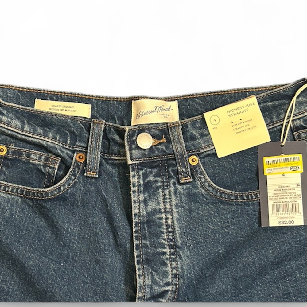Universal Thread Women’s Dark Blue Straight Jeans - Picture 5 of 7